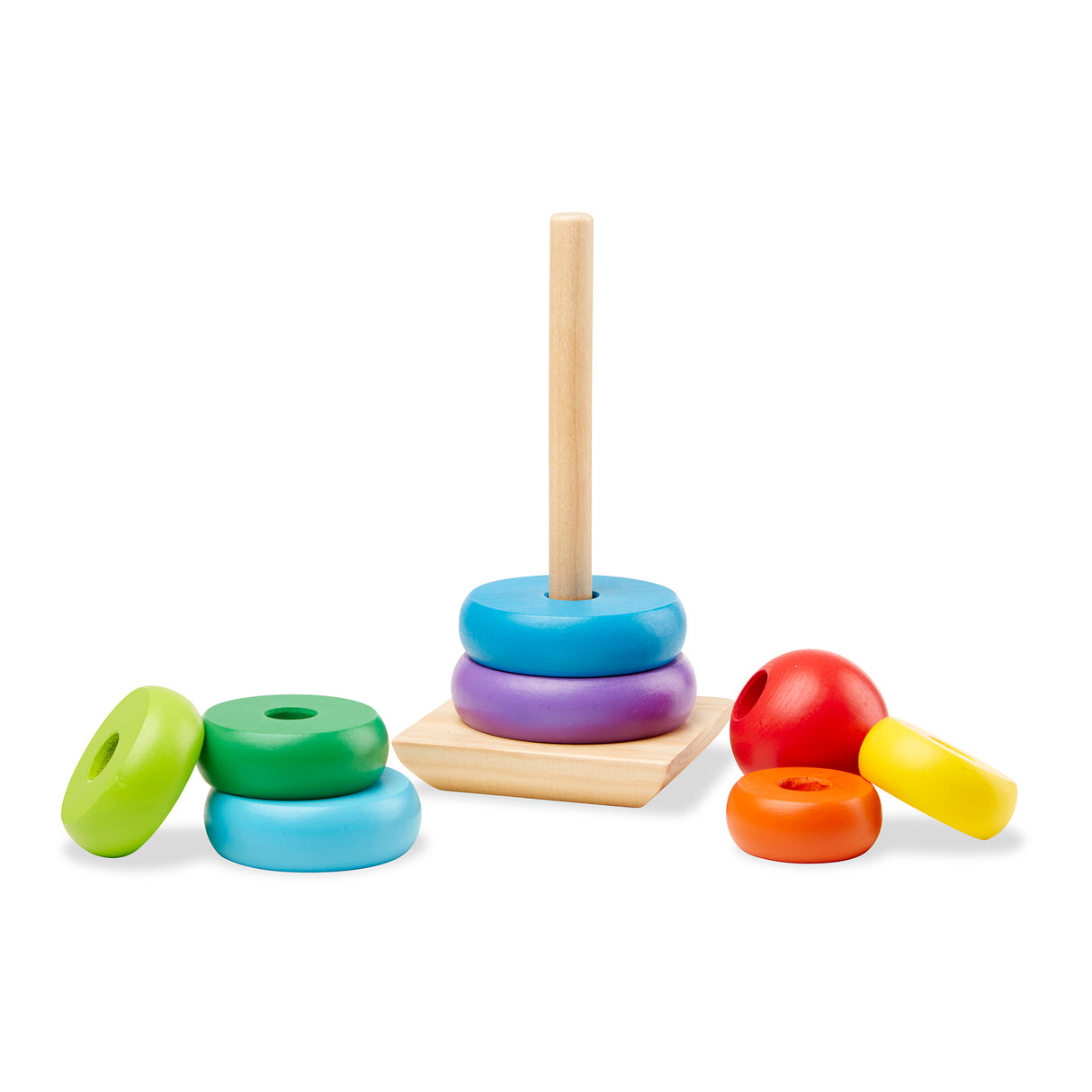 Melissa & Doug Rainbow Stacker Wooden Ring Educational Toy-000772005760-LR-330694-5-LR eShop
