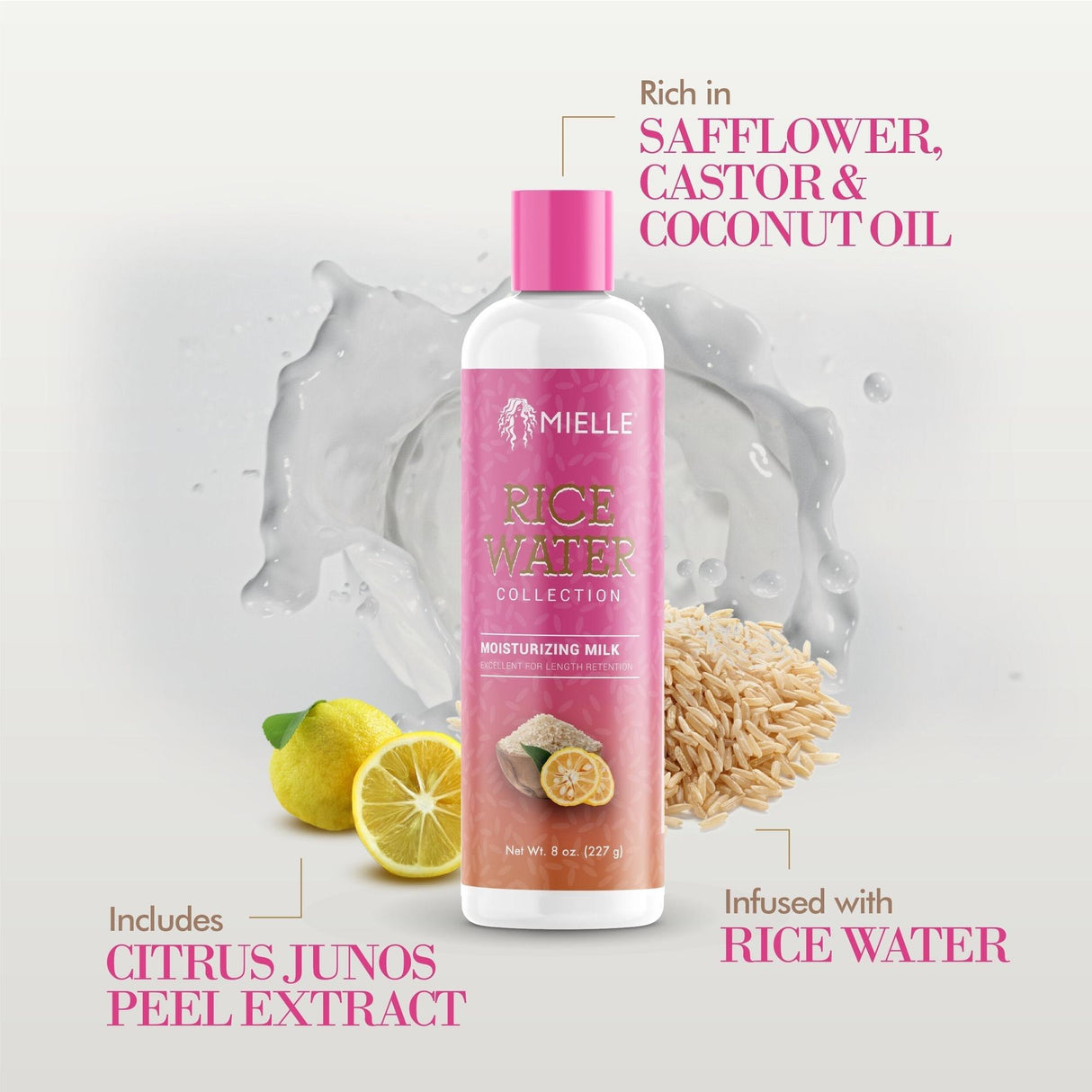 MIELLE Rice Water Moisturizing Milk, 8 oz-850001265232-LR-355144-2-LR eShop