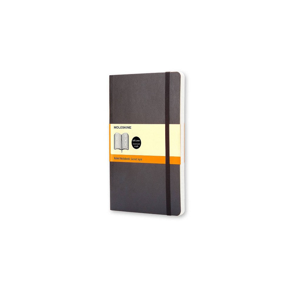 Moleskine Classic Ruled Paper Notebook - Soft Cover and Elastic Closure Journal - Color Black - Large 13 X 21 A5 - 192 Pages-9788883707162-LR-350198-1-LR eShop