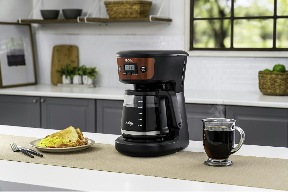Mr. Coffee 12-Cup Programmable Coffeemaker with Strong Brew Selector- Black-053891147576-LR-344086-5-LR eShop