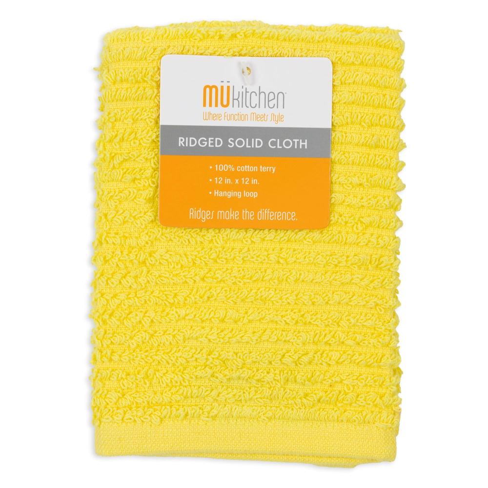 MÜkitchen 100% Cotton Ridged Solid Cloth - Sunburst, 12"x12"-813278023684-LR-321147-1-LR eShop