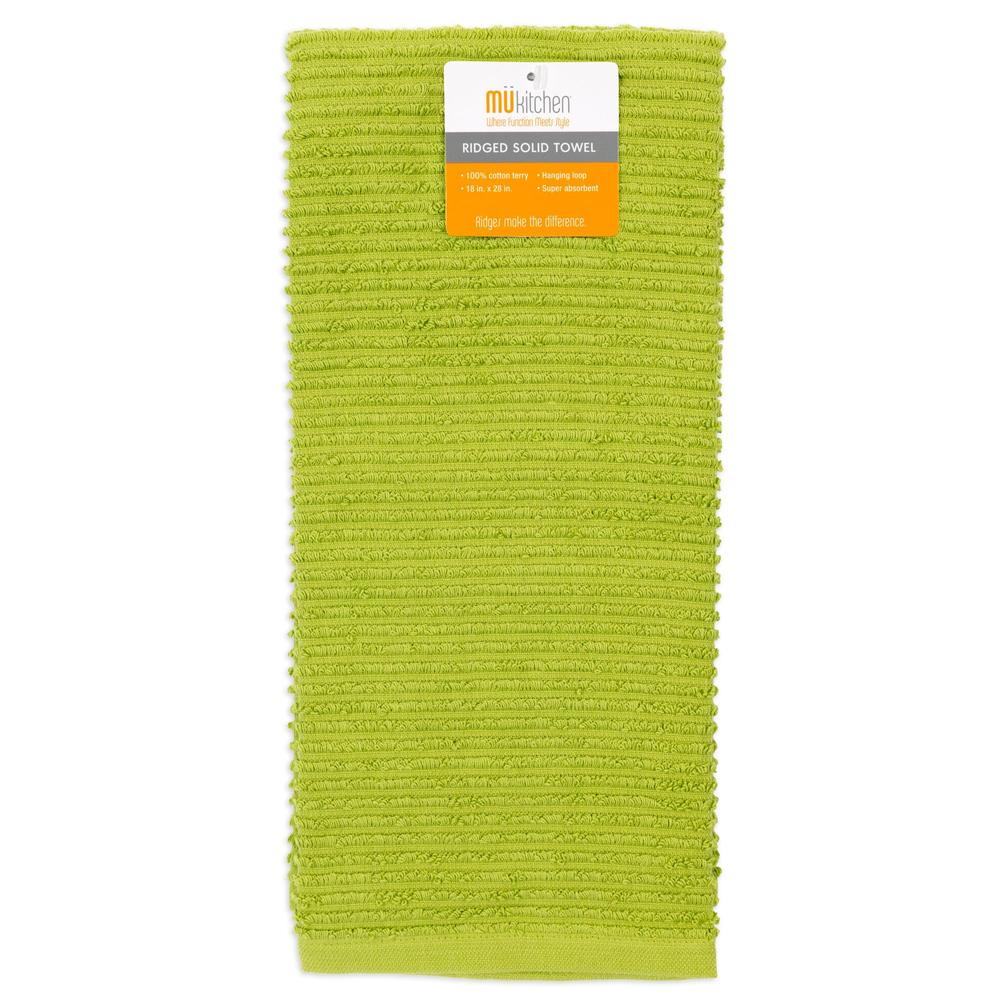 MÜkitchen 100% Cotton Ridged Solid Towel - Cactus, 18"x28"-813278023738-LR-315997-1-LR eShop