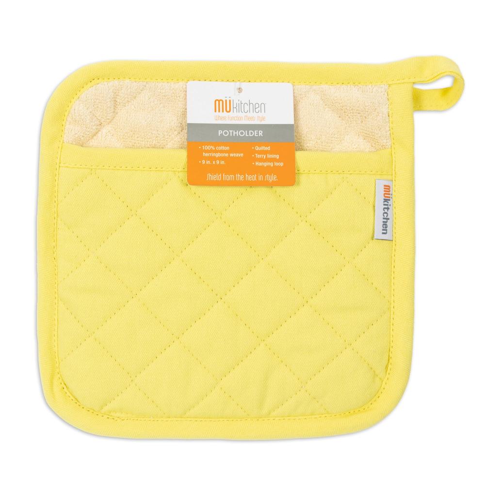 MÜkitchen 100% Cotton Terry-Lined 9"x9" Potholder - Chiffon-811700013067-LR-321155-1-LR eShop