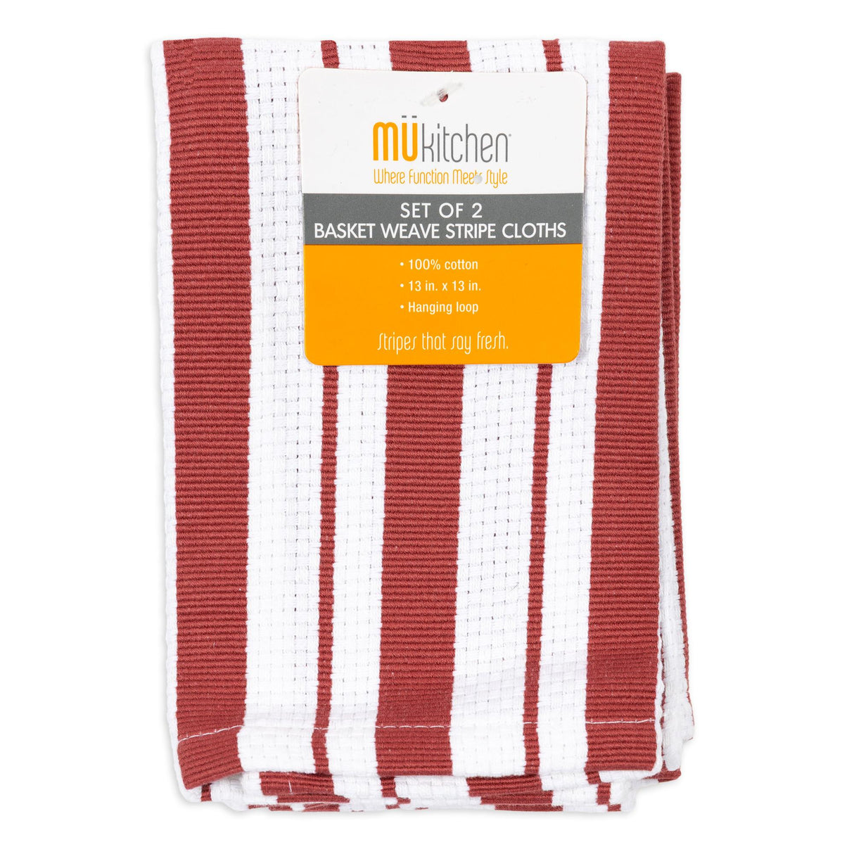 MÜkitchen Basket Weave Cloth - 13 x 13", Brick-810042572966-LR-342278-1-LR eShop