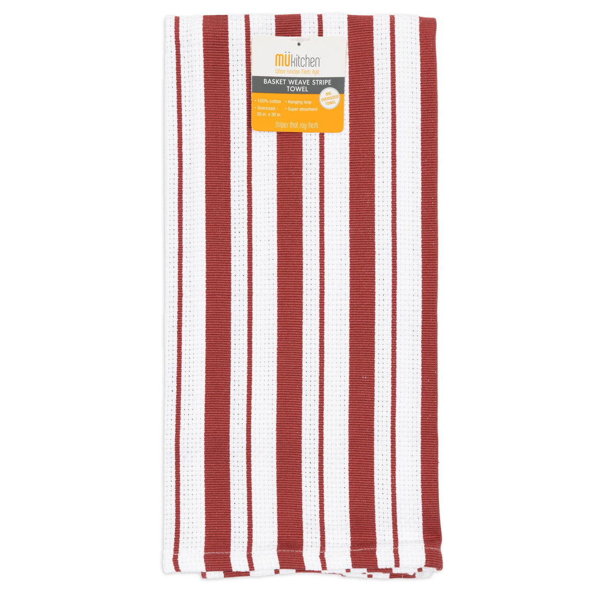 MÜkitchen Basket Weave Towel - 20 x 30", Brick-810042573017-LR-342272-1-LR eShop