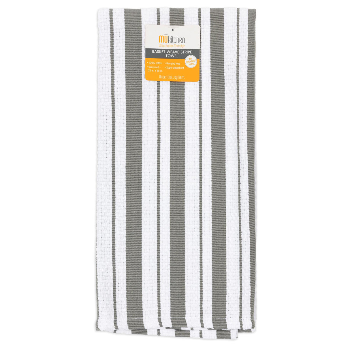 MÜkitchen Basket Weave Towel - 20 x 30", Gray-810042573055-LR-342271-1-LR eShop