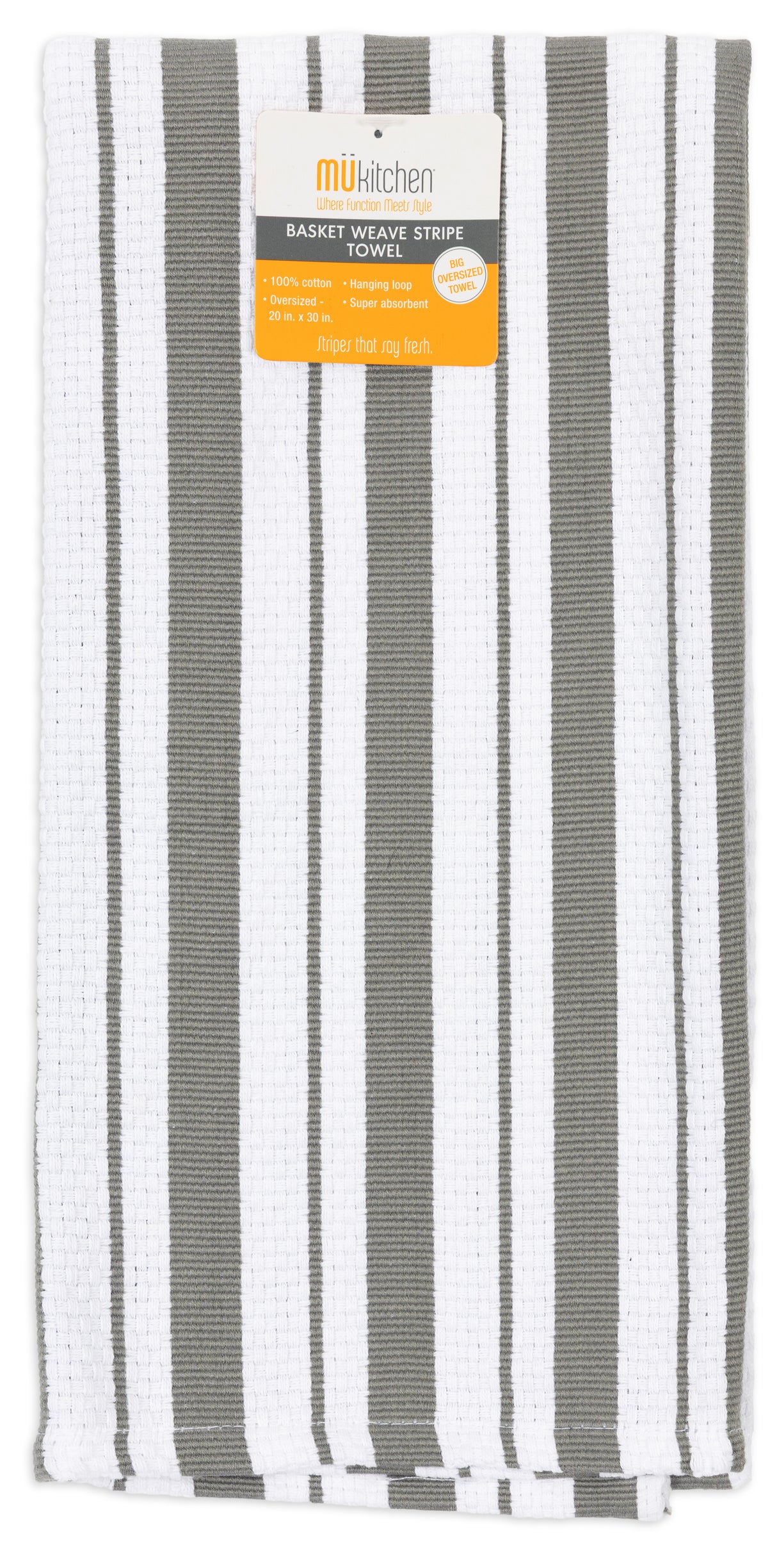 MÜkitchen Basket Weave Towel - 20 x 30", Gray-810042573055-LR-342271-1-LR eShop