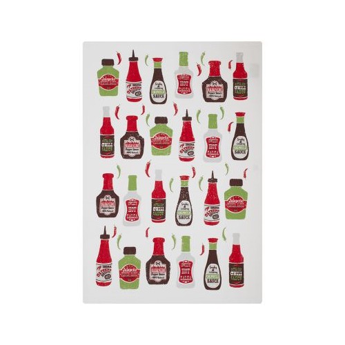 MUkitchen Designer Print 100% Cotton Towel - Hot Sauce, 20"x30"-813278026272-LR-325112-1-LR eShop