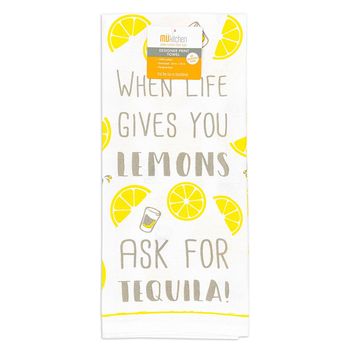MÜkitchen Designer Print 100% Cotton Towel - Tequila, 20"x30"-813278023912-LR-315926-1-LR eShop