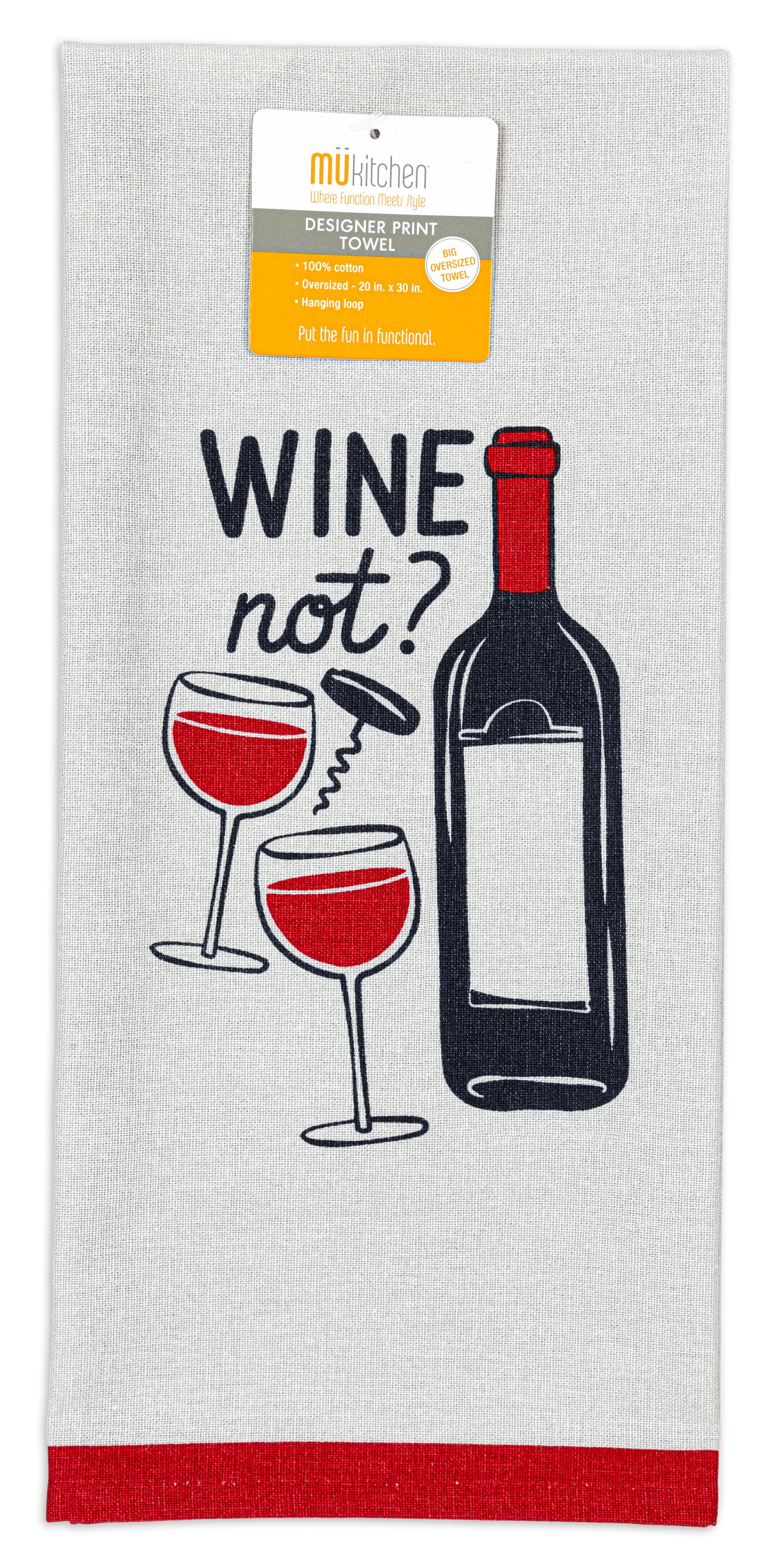 MÜkitchen Designer Print Cotton Tea Towel - Wine Not-813278028726-LR-332954-1-LR eShop