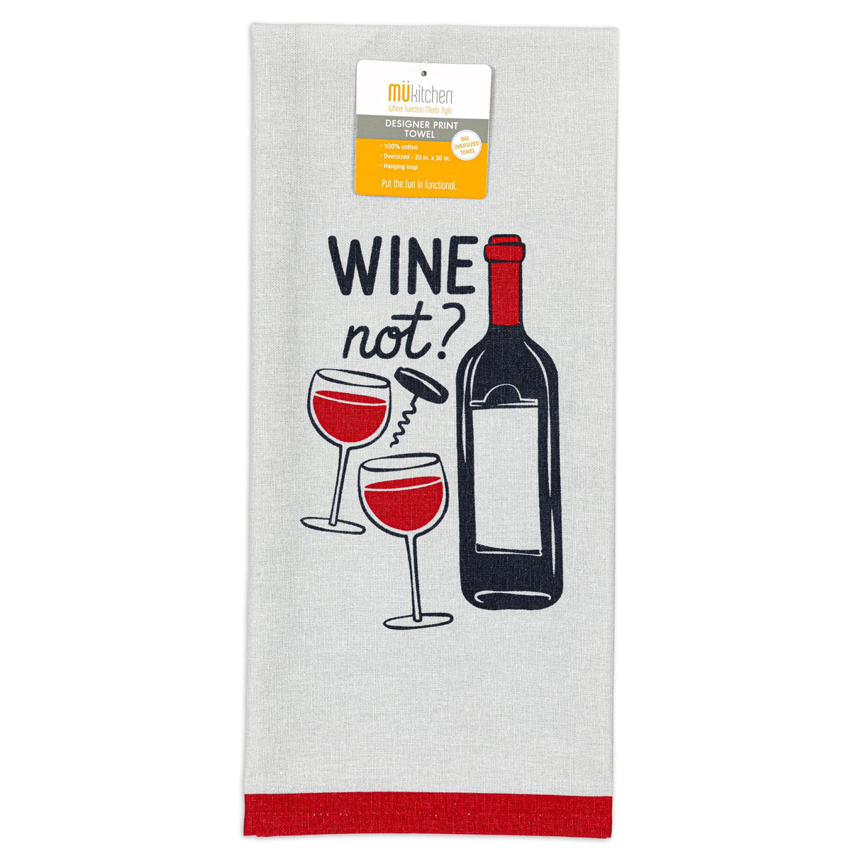 MÜkitchen Designer Print Cotton Tea Towel - Wine Not-813278028726-LR-332954-1-LR eShop
