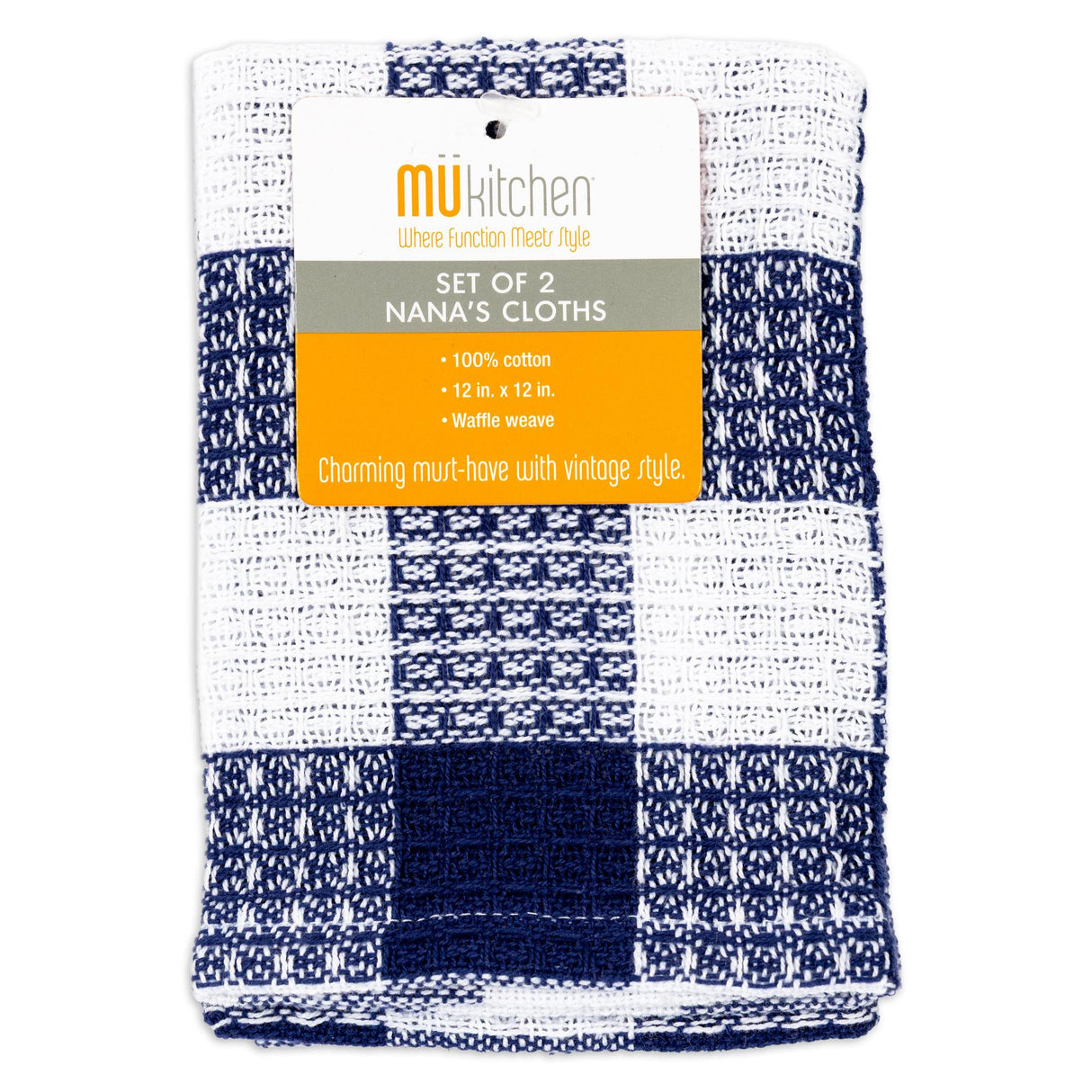 MÜkitchen Nana's Dish Cloth - Ink Blue, 2 count-810042575905-LR-350815-1-LR eShop