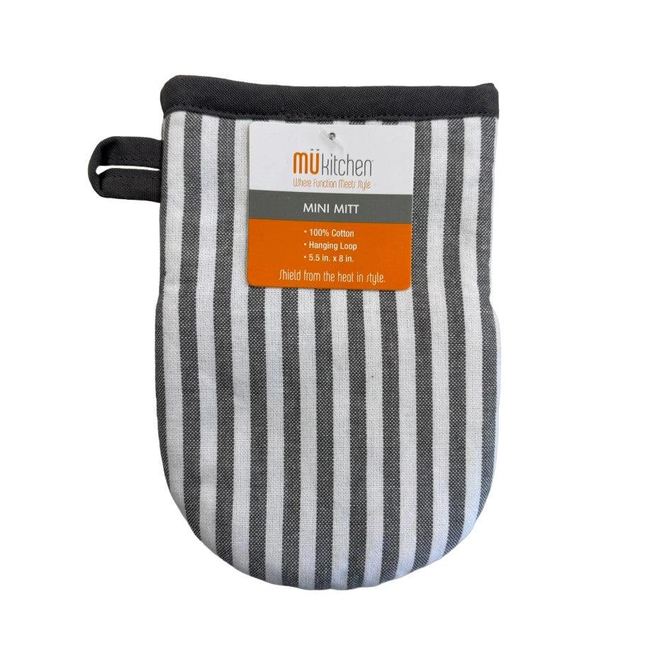 MÜkitchen Stripped Mini Mitt - Gray-810135546904-LR-359449-1-LR eShop