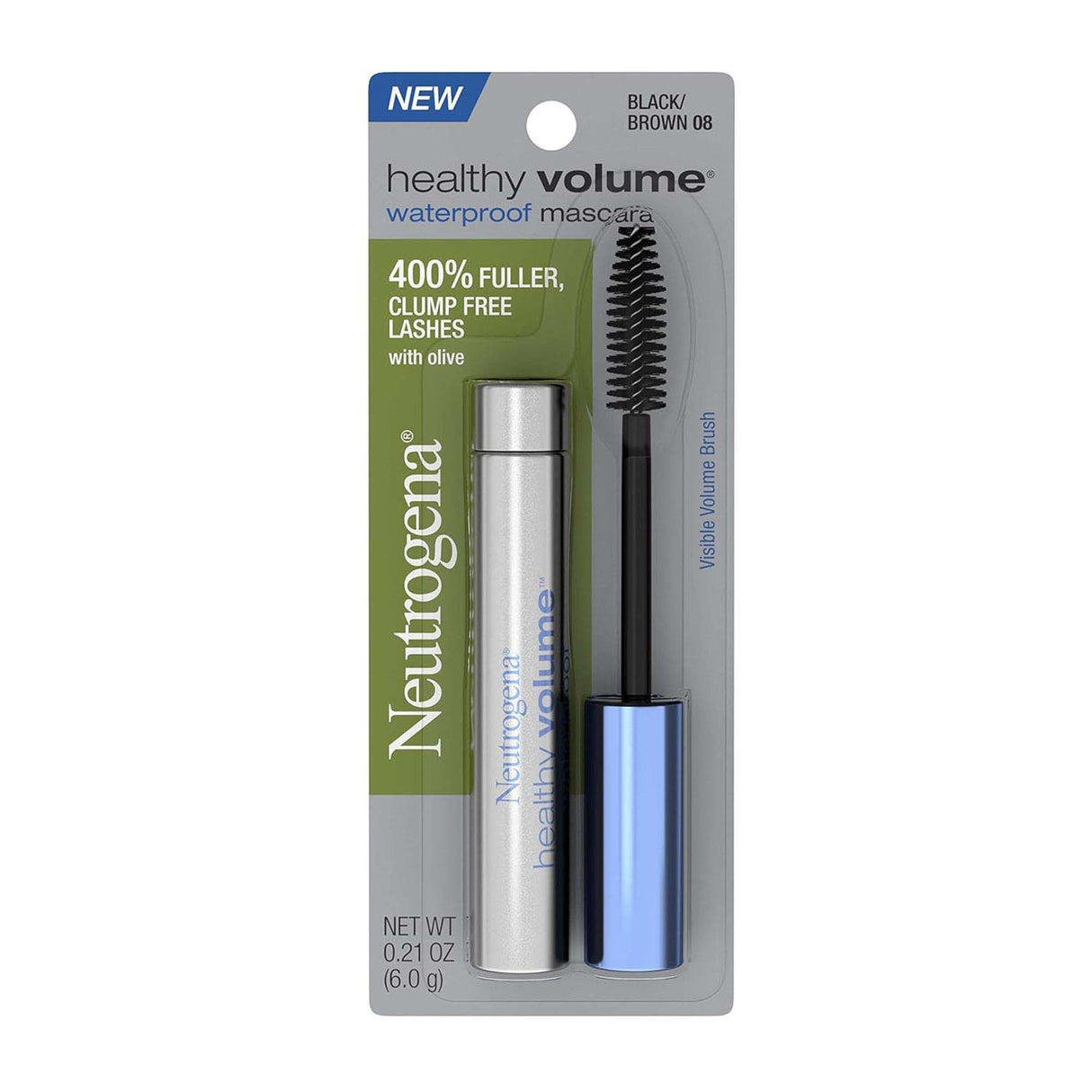 Neutrogena Healthy Volume Waterproof Mascara, Black/Brown 08, 0.21 oz-086800124405-LR-190914-2-LR eShop