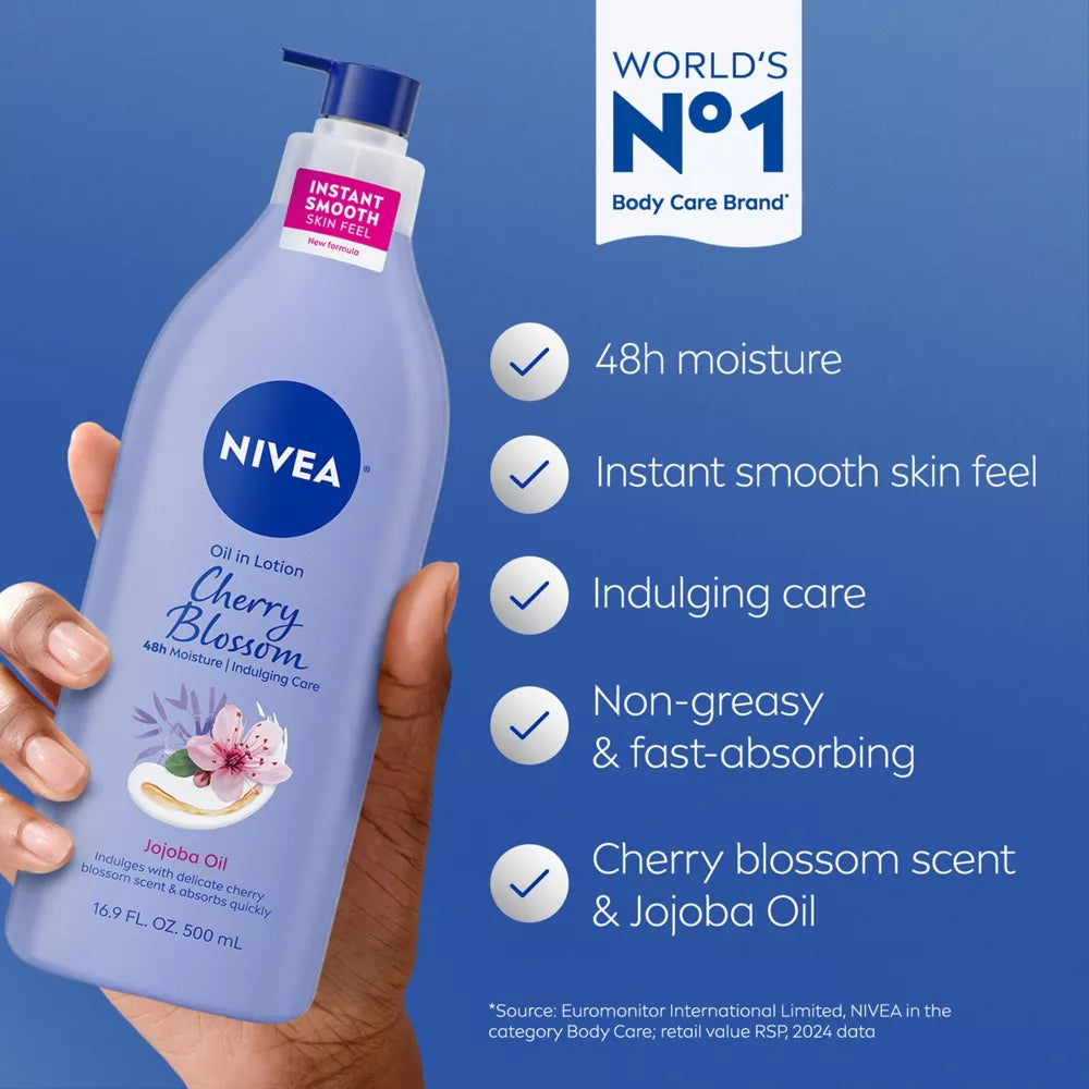 NIVEA Oil Infused Body Lotion with Cherry Blossom and Jojoba Oil, 16.9 oz-072140022198-LR-362715-4-LR eShop