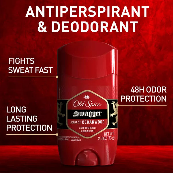 Old Spice Red Zone Swagger Invisible Solid - Cedarwood, 0.5 oz-012044016435-LR-358710-3-LR eShop