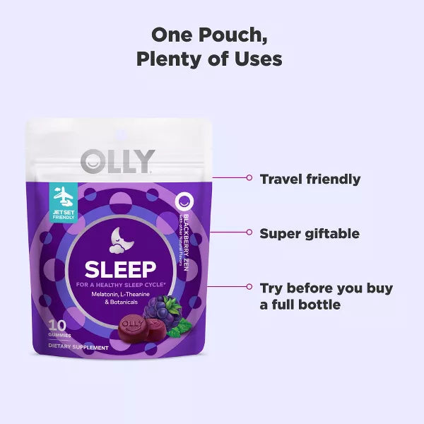 OLLY 3mg Melatonin Sleep Gummies - Blackberry Zen, 10 count-858158015175-LR-358772-5-LR eShop