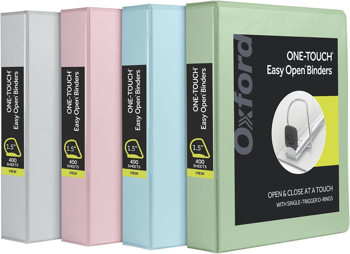 Oxford 1.5-Inch One-Touch Easy Open Binders - Assorted Natural Pastels-078787093652-LR-359283-1-LR eShop