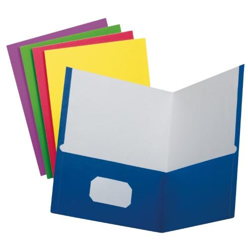 Oxford Two Pocket Portfolio Folder - Assorted Colors-078787507579-LR-98814-1-LR eShop
