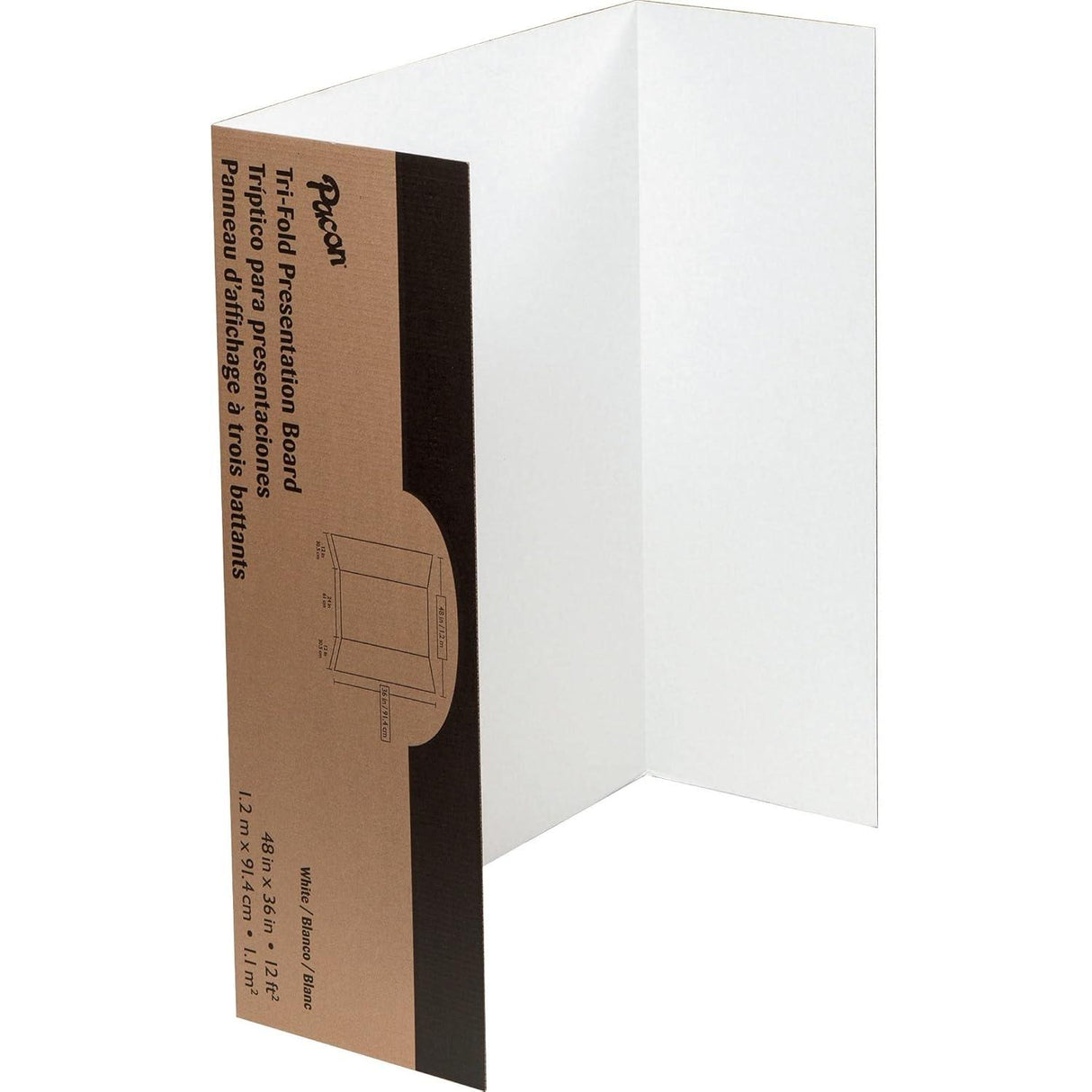 Pacon Tri-Fold Presentation Board - White, 40"X28"-045173037743-LR-322774-2-LR eShop
