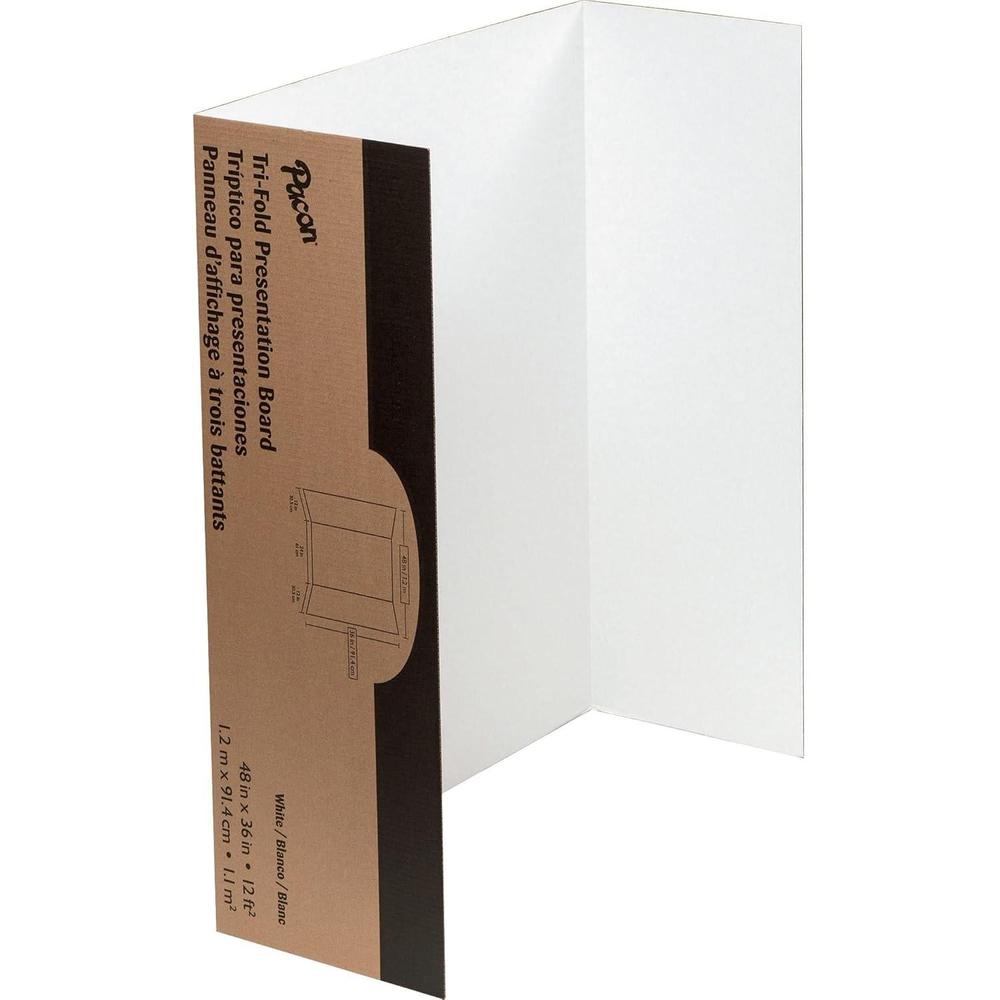 Pacon Tri-Fold Presentation Board - White, 40"X28"-045173037743-LR-322774-2-LR eShop