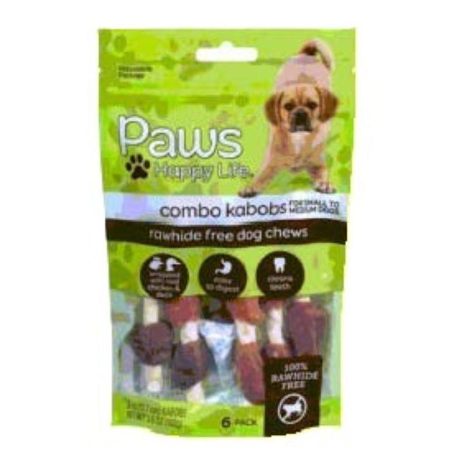 Paws Happy Life Rawhide Alternative Bone with Real Duck - 6 count, 2.5"-036800496804-LR-357327-1-LR eShop