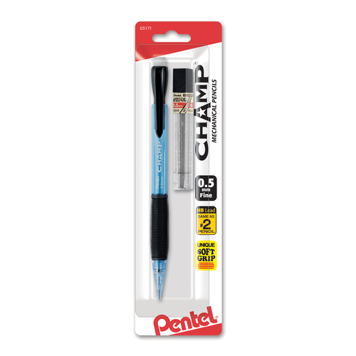 Pentel CHAMP Starter Set Automatic Pencil with Lead, 0.5mm - Assorted Colors, 1 count-072512031711-LR-152857-1-LR eShop