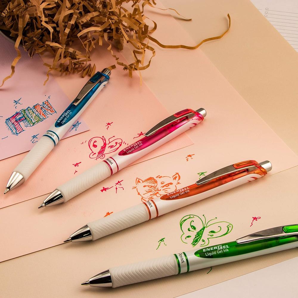 Pentel EnerGel Pearl Retractable Liquid Gel Pen, Medium Line - Black Ink, 2 count-072512251584-LR-315855-7-LR eShop
