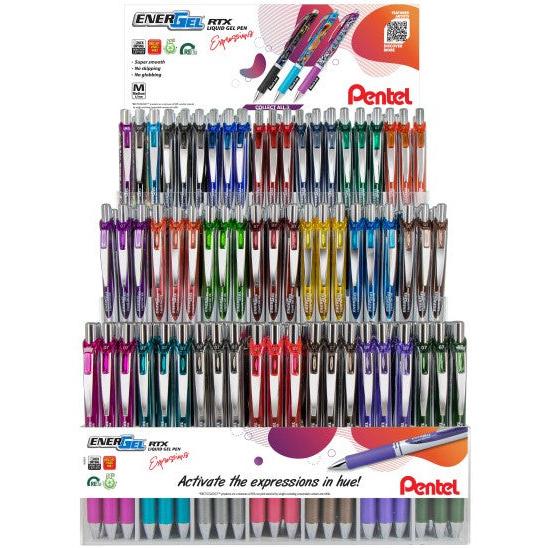 Pentel EnerGel RTX Retractable Liquid Gel Pen Display, CLD 252 Piece Display-072512287040-LR-349781-1-LR eShop
