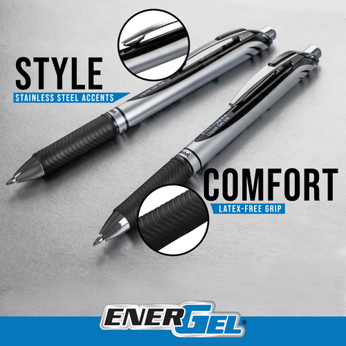 Pentel EnerGel RTX Retractable Liquid Gel Pen, Medium Line - Lilac Ink, 1 count-884851051035-LR-345699-6-LR eShop