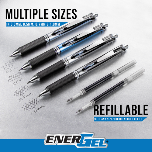 Pentel EnerGel RTX Retractable Liquid Gel Pen, Medium Line - Lilac Ink, 1 count-884851051035-LR-345699-7-LR eShop