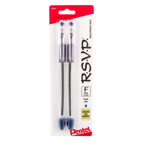 Pentel R.S.V.P. Ballpoint Pen, Fine Line - Blue Ink, 2 count-072512070215-LR-107693-1-LR eShop