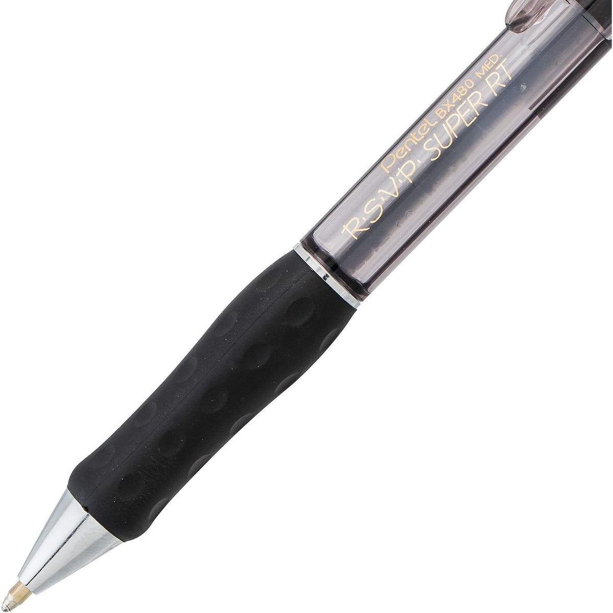 Pentel R.S.V.P. Super RT Ballpoint Pen, Medium Line - Black Ink, 2 count-072512270516-LR-325278-4-LR eShop
