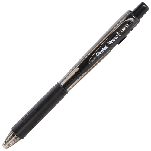 Pentel Wow! Ballpoint Pen, Medium Line - Black Ink, 5 count-072512205310-LR-191513-3-LR eShop