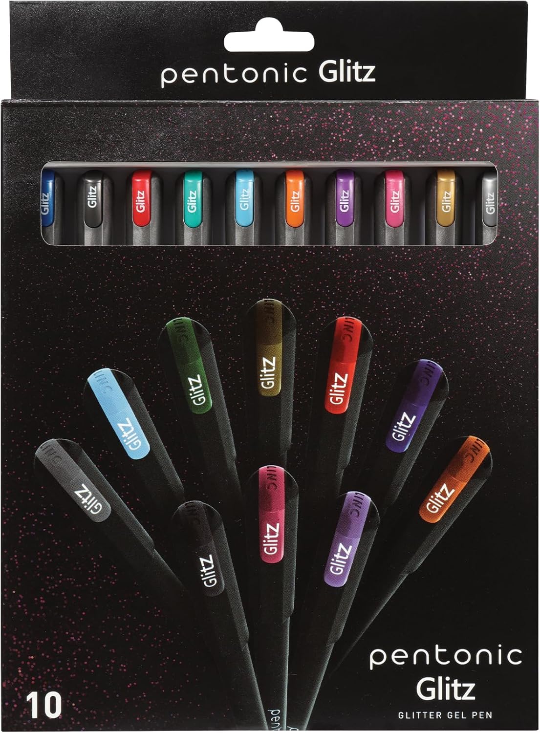 Pentonic Glitter Gel Pens - Assorted, 10 Count-802917285613-LR-358080-1-LR eShop