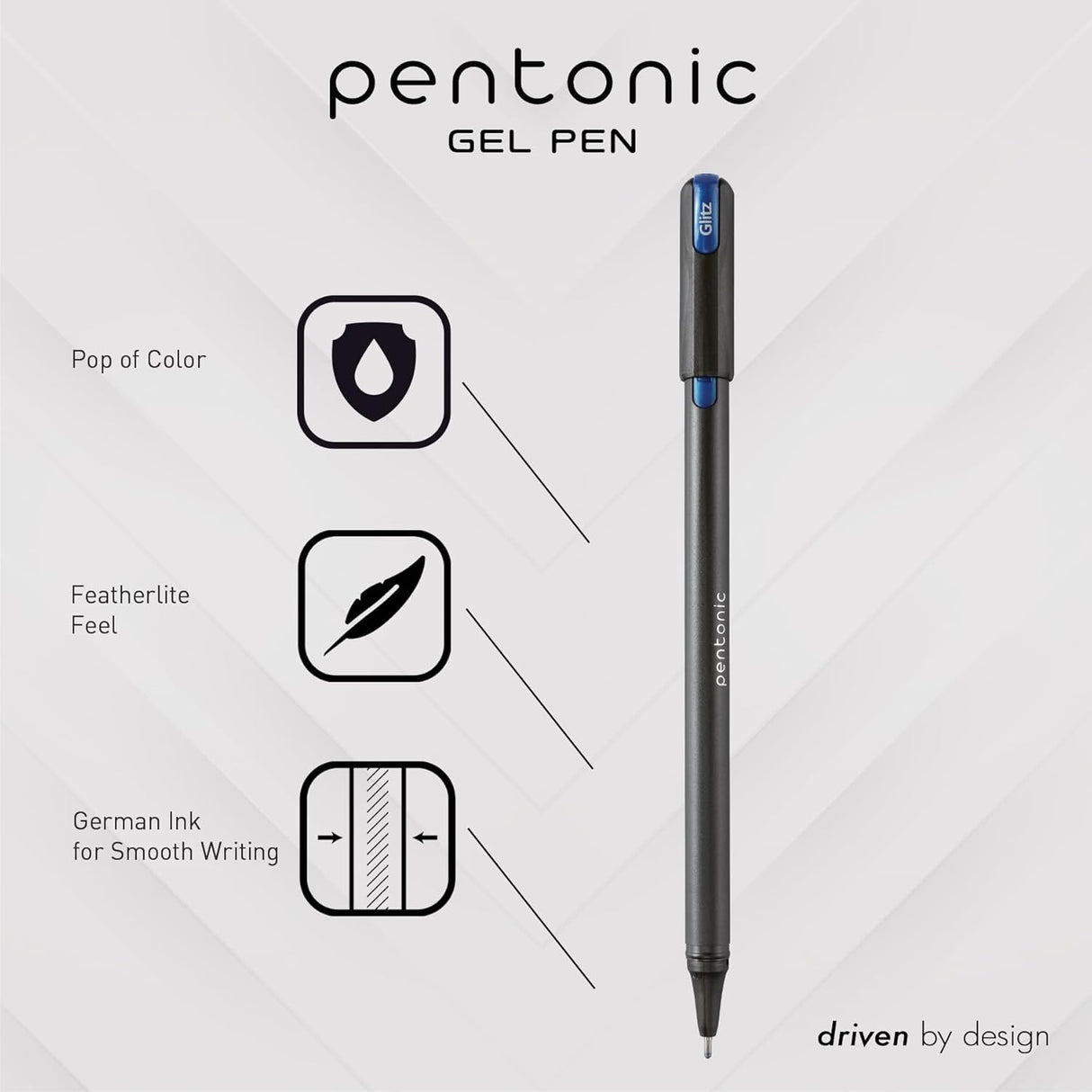 Pentonic Glitter Gel Pens - Assorted, 10 Count-802917285613-LR-358080-3-LR eShop