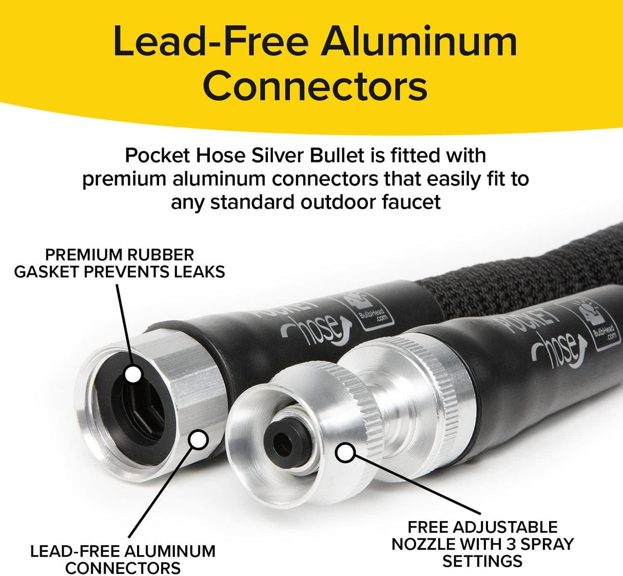 Pocket Hose Silver Bullet Pocket Garden Hose, 50 feet-097298072345-LR-340925-6-LR eShop