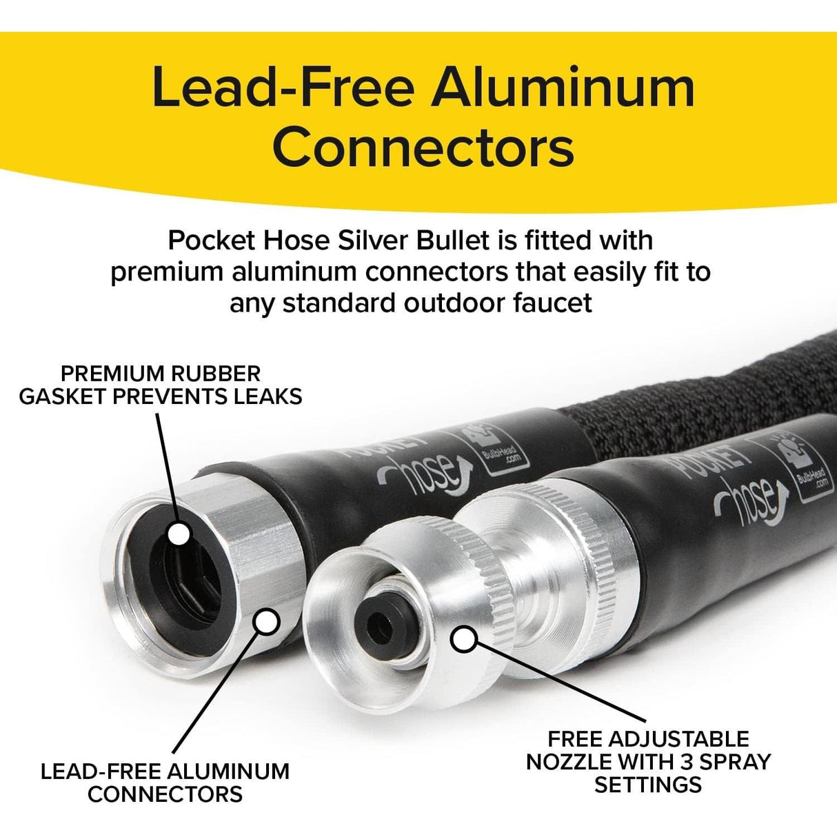Pocket Hose Silver Bullet Pocket Garden Hose, 50 feet-097298072345-LR-340925-6-LR eShop