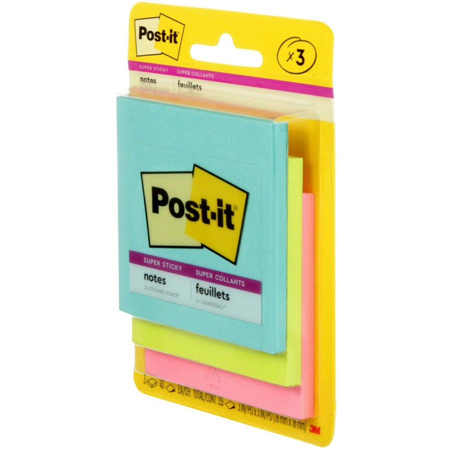 Post-it Super Sticky Notes 3 Note Pads, 3" x 3" - Supernova Neons-021200528262-LR-179616-2-LR eShop