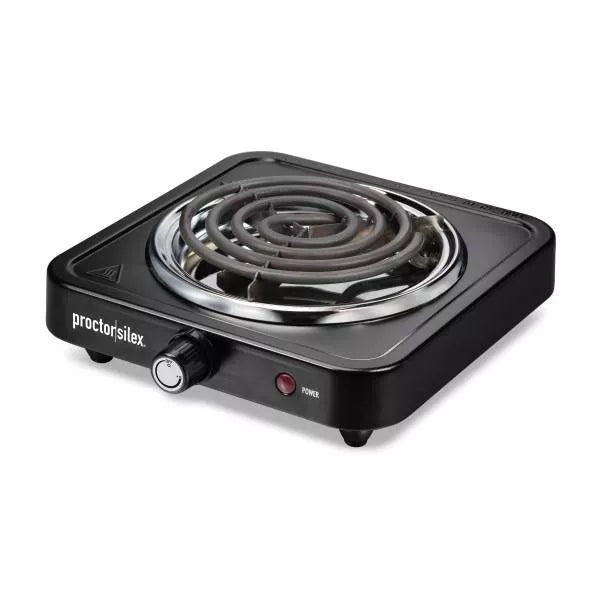 Proctor Silex Single Burner Metal Hot Plate - Black-022333341056-LR-344055-5-LR eShop