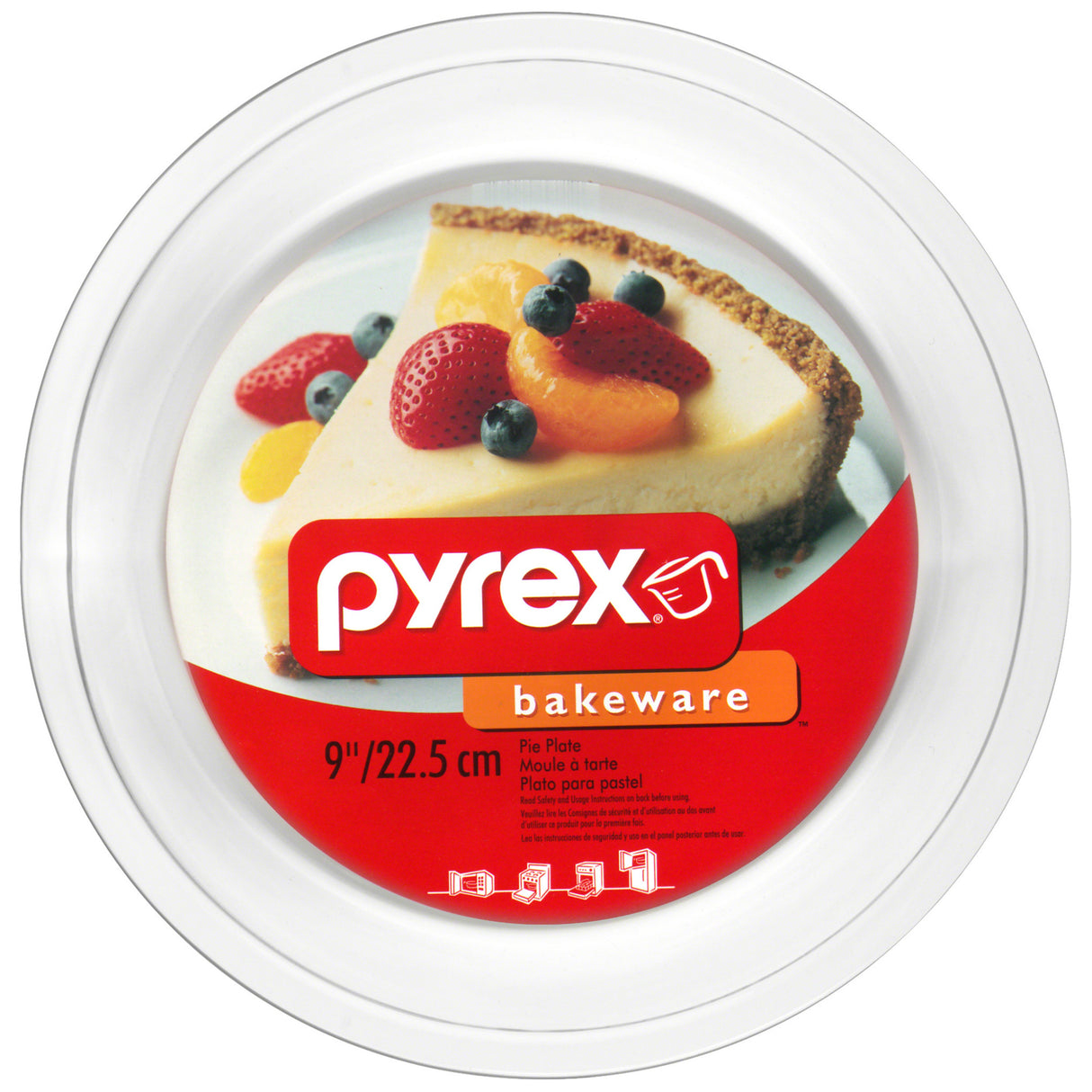 Pyrex Bakeware 9 by 1-1/4-inch Pie Plate, Clear-071160010031-LR-225716-1-LR eShop