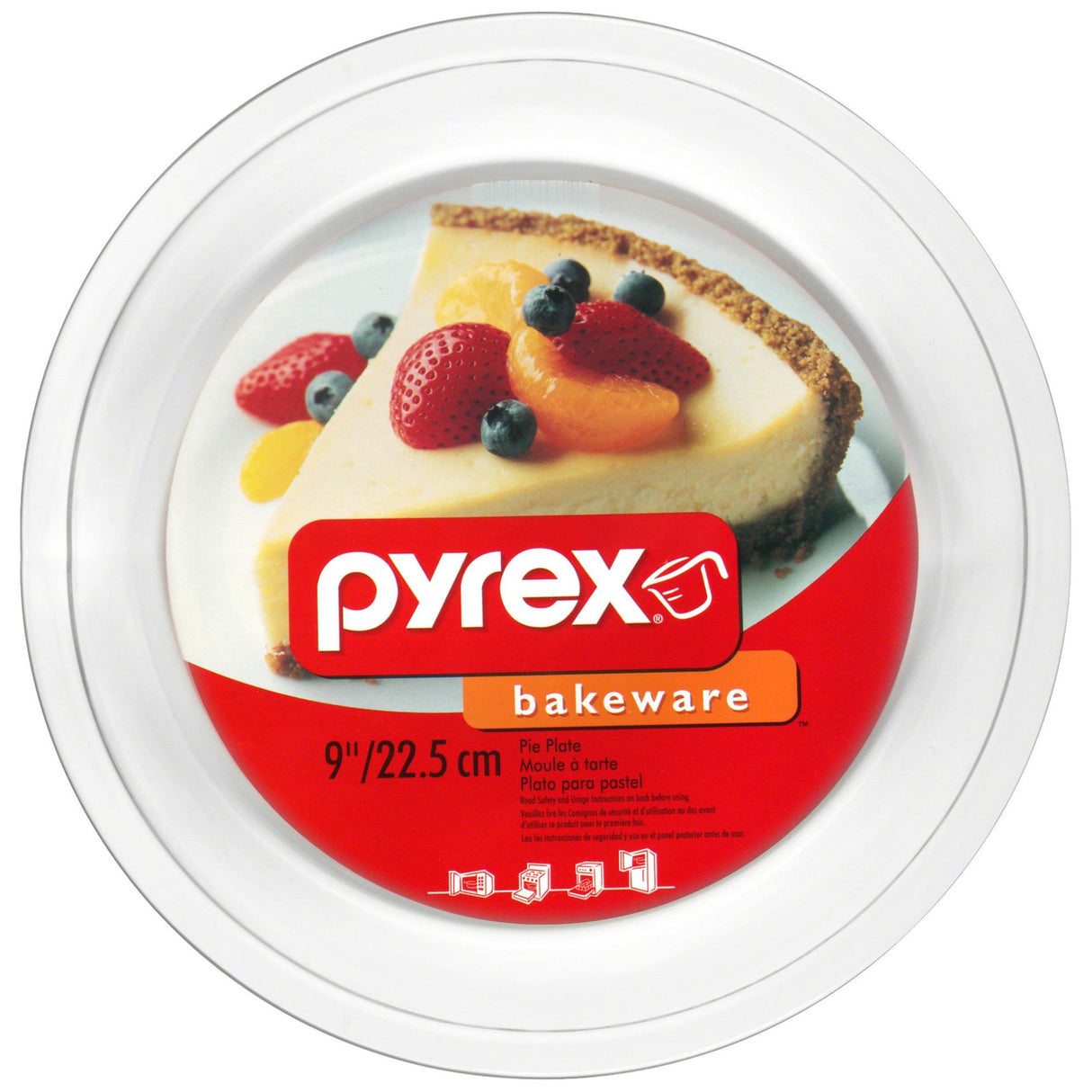 Pyrex Bakeware 9 by 1-1/4-inch Pie Plate, Clear-071160010031-LR-225716-1-LR eShop