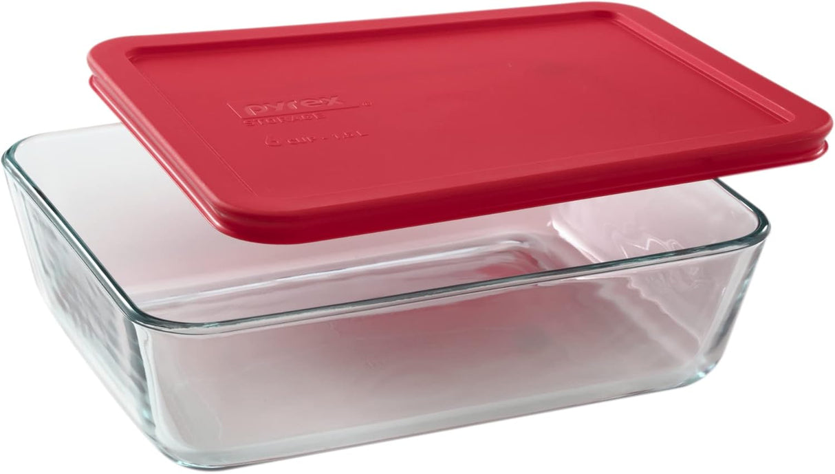 Pyrex Simply Store 6 Cups Clear Food Storage Container With Lid - Red-071160032842-LR-241522-3-LR eShop