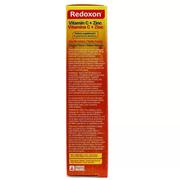 Redoxon Vitamin C + Zinc Tablets - Orange, 20ct-894162000707-LR-355679-3-LR eShop