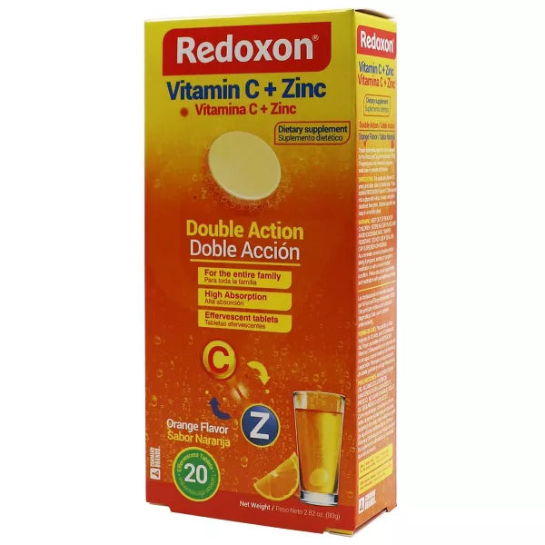 Redoxon Vitamin C + Zinc Tablets - Orange, 20ct-894162000707-LR-355679-4-LR eShop