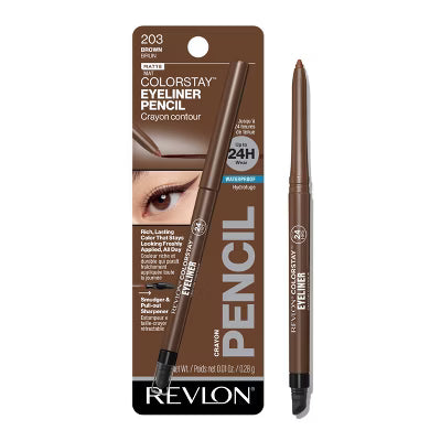 REVLON ColorStay Pencil Waterproof Eyeliner With Built-In Sharpener - 203 Brown-309973978034-LR-161642-1-LR eShop