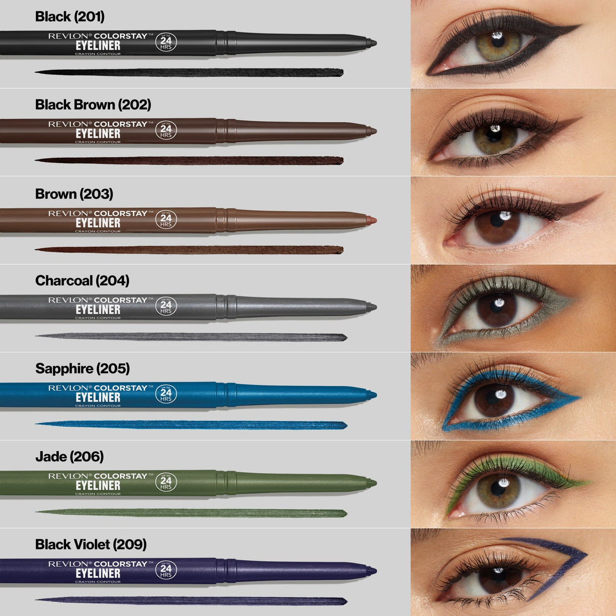 REVLON ColorStay Pencil Waterproof Eyeliner With Built-In Sharpener - 203 Brown-309973978034-LR-161642-10-LR eShop