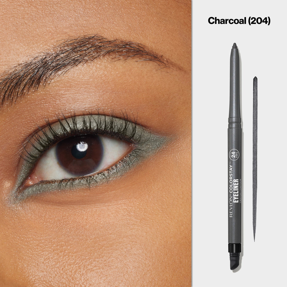 REVLON ColorStay Pencil Waterproof Eyeliner With Built-In Sharpener - 204 Charcoal-309973978041-LR-161643-4-LR eShop