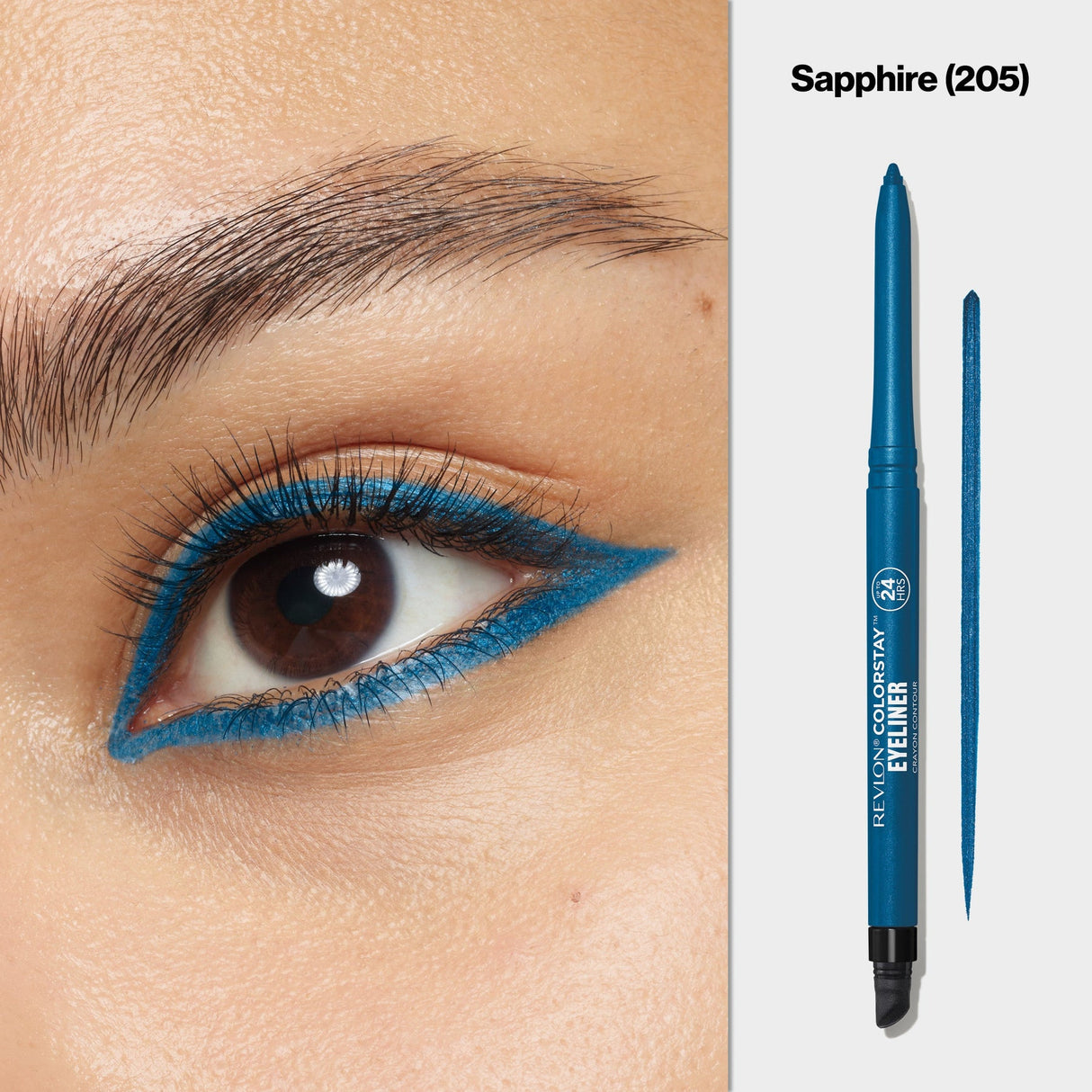 REVLON ColorStay Pencil Waterproof Eyeliner With Built-In Sharpener - 205 Sapphire-309976734057-LR-274395-4-LR eShop