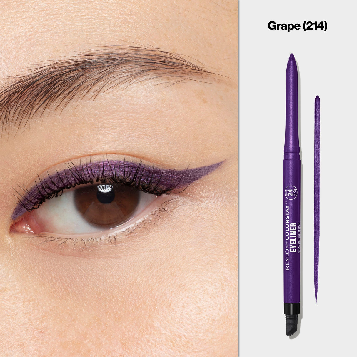 REVLON ColorStay Pencil Waterproof Eyeliner With Built-In Sharpener - 214 Grape-309970263799-LR-358341-4-LR eShop